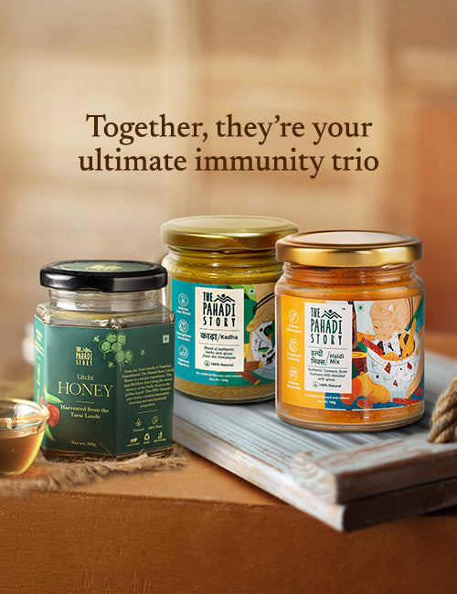 Immunity Trio (Kadha + Haldi Mix + Litchi Honey)